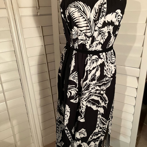 H&M black/white print sun dress size S - Picture 3 of 4